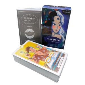 리뉴얼 12CMX7CM Wake me up 단자문 타입 운세 타로 카드 가이드 북 보드 게임 룬 요술 영문 데크