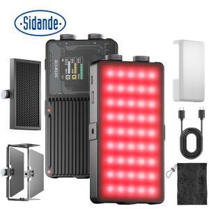 SIDANDE 2077 RGB 라이트 2500-9900K 비디오 조명 미니 LED 카메라 램프 사진 유튜브 틱톡용