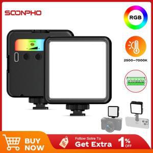 SOONPHO 미니 LED 필 라이트 2500K-7000K 풀 컬러 RGB 비디오 바이 휴대용 핸드헬드 카메라 폰 셀카 램프