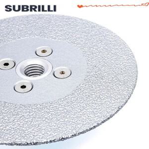 서브릴리 진공 브레이징 다이아몬드 절단 디스크 연삭 휠 125mm 5인치 양면 플랜지 M14 5/8-11 나사 다목적