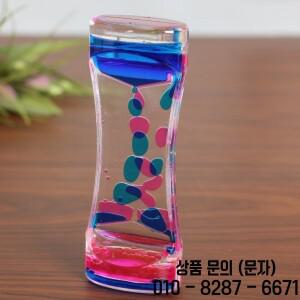 모래시계 타이머 이중 색상 오일 액체 부유 모션 버블 데스크 장식 하강하는 감각 14세 이상 장난감