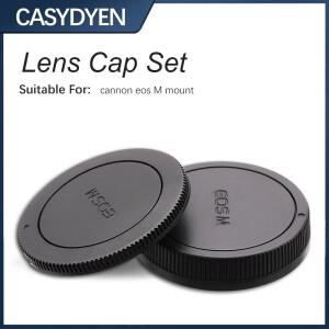 카메라 바디 커버 + 후면 렌즈 캡 방진 보호 플라스틱 블랙 캐논호환 EOS M M3 M6 M100 M50 EF-M 마운트용