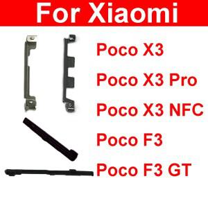 샤오미호환 포코 F3 GT X3 Pro NFC 전원 볼륨 키 스위치 브래킷 스냅 가스켓 교체 부품용 사이드 버튼 버클