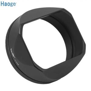 Haoge LH-X54B 사각형 금속 렌즈 후드(후지호환필름 후지호환 X100VI x100vi 카메라용 49mm 어댑터 링 포함