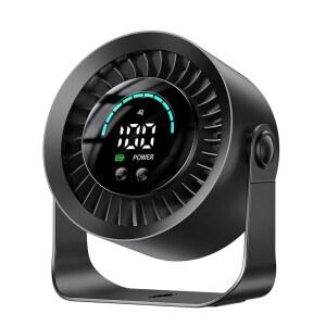 침실용 DIGIX 책상 디자인 충전식 선풍기 LED 회전 USB 벽걸이 100배속 360
