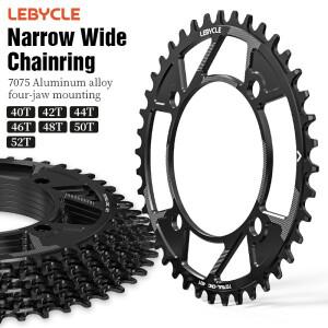 LEBYCLE MTB 로드 자전거 좁고 넓은 체인링 알루미늄 합금 104 BCD 크랭크 체인휠 40T 42T 44T 46T 48T 50T