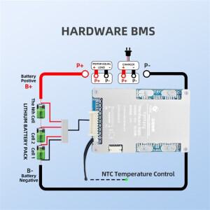 얀양 스마트 BMS 10s 36v 13S 14S 16S 48V 리튬인산철 17S 20S 24S 40A 60A 100A 18650 배터리