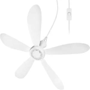 SCOOEEES 28인치 AC 110V 휴대용 천장 선풍기 ON/OFF 스위치 포함 야외 실내 가제보 캠핑 RV 텐트 홈룸용
