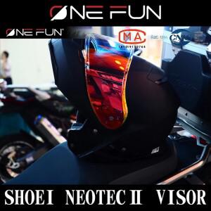 Neotec 2 CNS-3 풀 페이스 헬멧 바이저 렌즈 케이스, SHOEI 호환 II 포토크로믹 김서림 방지, 블랙 실버 레