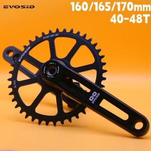 EVOSID 로드 바이크 크랭크셋 160/165/170mm  통합형 파이어 체인링 그래블 폴딩 자전거 40/42/44/46/48T