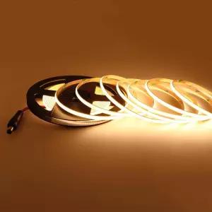 DC24V COB LED 스트립 조명 16.4피트 초고밀도 테이프 320+LM/FT 5mm 폭 디밍 가능 실내 가정용 캐비닛