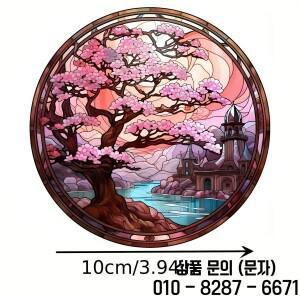 6피스 일본 사쿠라와 풍경 집 나무 코스터   차 커피 및 음료에 적합 이상적인 가정 장식 선물
