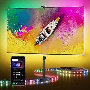 PCTV LED 백라이트 RGBIC 스트립 AR 컬러 감마 센서 음악 동기화 스마트 게임 분위기 램프 테이프