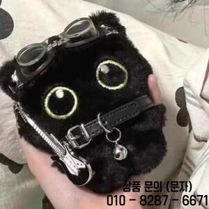 15 Cm 키 체인 록 음악 검은 고양이 플러시 장난감 기타 귀여운 펑크 스타일 Schoolbag 펜던트 친구 생일
