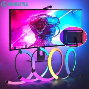 PC 백라이트 App 제어 RGB 동기화 바 스마트 게임용 LED 스트립 컴퓨터 모니터 룸 장식 분위기 조명