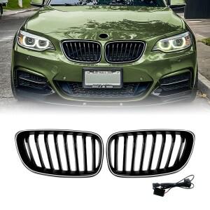 2014-2019 BMW 호환 2 시리즈 F22 F23 218i 220i 230i M240i 프론트 키드니 그릴용 LED 라이트 스트립 포함