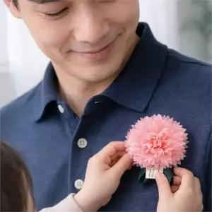 카네이션 코사지 어버이 스승의날 어린이집 카네이션 브로치 유치원 부모님 기념품 선생 선물 의류 가슴