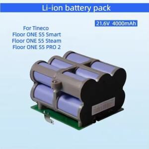 100% 새 상품 21.6V 6000mAh 티네코 플로어 원 S5 프로 스마트 스팀 바닥 청소기 교체 배터리 액세서리