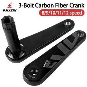 WUZEI 로드 바이크 카본 파이버 3볼트 크랭크셋 초경량 자전거 크랭크 165MM 170MM 11/12V AXS XX1 11/12단