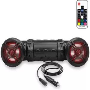 멀티 컬러 LED 조명이 장착된 800와트 6.5인치 증폭 사운드 시스템 방수 해상 블루투스 무선 스피커 날씨에