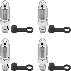 4PCS M10x1.0-32.1mm 자동차 브레이크 블리더 나사 그리스 피팅 캡 오래된 부품을 대체할 수 있는 견고한