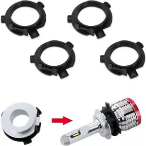 QZTY 4PCS 자동차 LED 헤드라이트 베이스 브래킷 H7 전구 어댑터 홀더 소켓 기아 K3 K5 쏘렌토 스포티지R