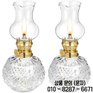 2Pcs 빈티지 유리 램프 세트 실내 홈 장식을위한 오일 연소 랜턴 정원 부처님 홀