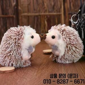 귀여운 플러시 폼폰 고슴도치 동물 키체인 가방 10cm 휴대폰 펜던트 키링