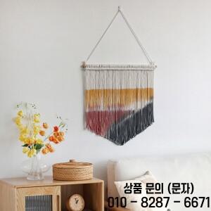 컬러드 코튼 로프 염색 페인팅 핸드메이드 태피스트리 프린지 벽걸이용 전기 박스 장식 소파 배경