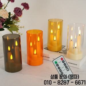 2pcs LED Flameless 전기 양초 램프 아크릴 유리 배터리 깜박이는 Tealight 촛불 웨딩 크리스마스 할로윈