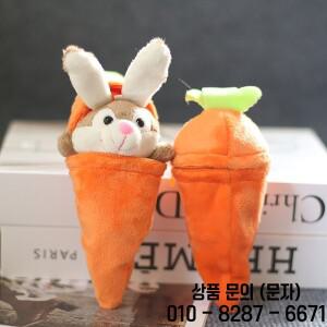 귀여운 PP 코튼 양면 토끼 당근 플러시 소프트 인형 카와이 소녀 키체인 휴일 선물 백팩 펜던트