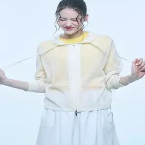 린넨 블렌디드 스카시 후드 가디건 (UFKKCA257N-L/YELLOW)