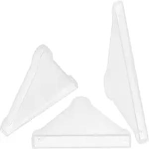 세라믹 유리 금속 시트용 MECCANIXITY PP 코너 프로텍터 삼각형 37x4mm 클리어 팩 50개
