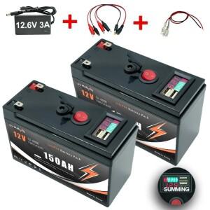12V LiFePO4 150Ah 리튬 배터리 4300+ 딥 사이클, 파워 휠 장난감, 스쿠터, 라디오, 카약 어군탐지기, 태양