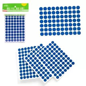 다이어리 일정 체크 다이어리 속지 원형 스티커 60매 10mm 블루 스티커 로고 인덱스 유리병 꾸미기