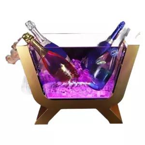 LED아이스버킷 칠링 클럽 쿨러 얼음통 옵션 Aㅣ길이30x폭23x높이20cm 와인 바스켓