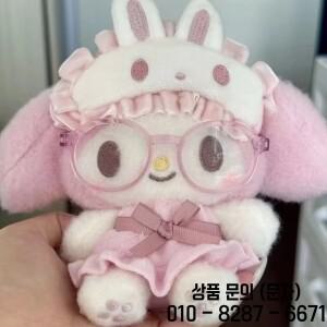 슈퍼 귀여운 마이멜로디 파자마 아이 마스크 시리즈 카와이 플러시 인형 장난감 가방 펜던트 장식 키체인