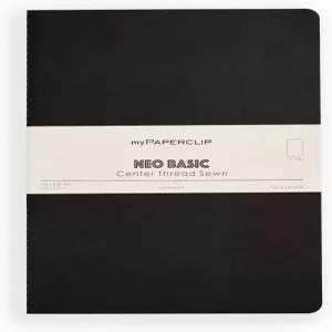 마이페이퍼클립 네오베이직 B5 일반 노트북 160페이지 80GSM 소프트 커버 6.93 x 9.84인치 블랙