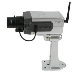 [2개구성] 방범용cctv 모형CCTV카메라 cctv LED작동 움직임감지기능자동회 cctv거치대 POW7695DD