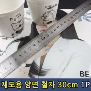 제도용 양면 철자 스틸자 30cm 1P