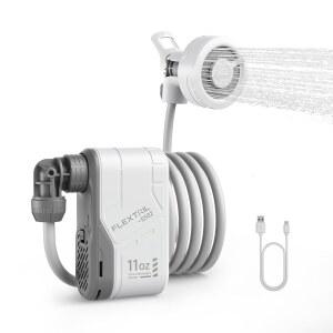 캠핑용 플렉스 기어 맥스 샤워 휴대용 샤워기 충전식 야외 캠핑 USB C가 장착된 펌프 하이킹용 세차 반려