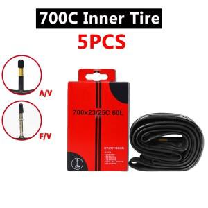 5PCS KENDA 자전거 타이어 내부 튜브 700C 18-23C 23-25C 28-32C 35-43C 45C 카메라 Schrader Presta 밸브