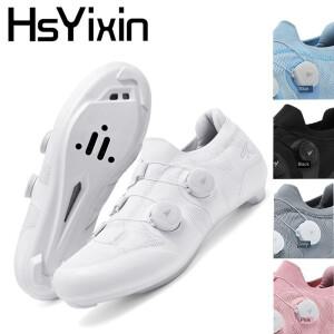 사이클링 신발 로드 바이크 , HsYixin 통기성 SPD 셀프 잠금 논슬립 레이싱 플랫 MTB 자전거 스니커즈