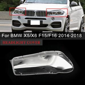 BMW 호환 X5, X6, F15, 2014, 전조등 쉘, 투명 렌즈 커버 교체, 자동차 액세서리