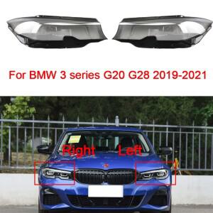 자동차 전면 헤드라이트 유리 쉘, 헤드 램프 커버, PVC 렌즈, 전등갓, BMW 호환 3 시리즈 G20 G28 2019 202