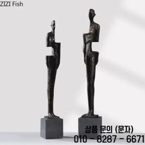 창의적인 중공 피규어 조각상 책상 장식 공예 캐릭터 송진 방 미적 현대