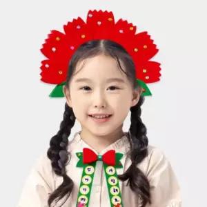 머리띠 펠트 키트 어린이집 꽃 이벤트 감사 만들기 어버이날 선물 부모님 카네이션 DIY 1인 스승의날