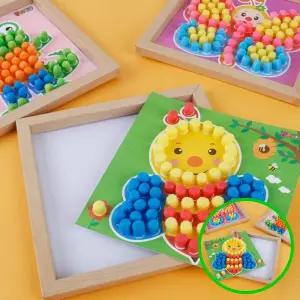 MF09 플레이콘 액자 만들기키트 모자이크 5인용 미술놀이 유아 아동미술재료 모자이크만들기 어린이집만들
