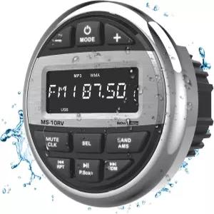 블루투스 해상 라디오 보트 스테레오 방수 오디오 수신기 - FM AM USB AUX-in 서브우퍼 프리앰프 EQ가