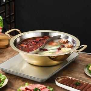 쉬안잉 업소용 전골 공용 원앙 냄비 망치 국물 맑은 스테인리스 인덕션 가스레인지 특수 두께 304